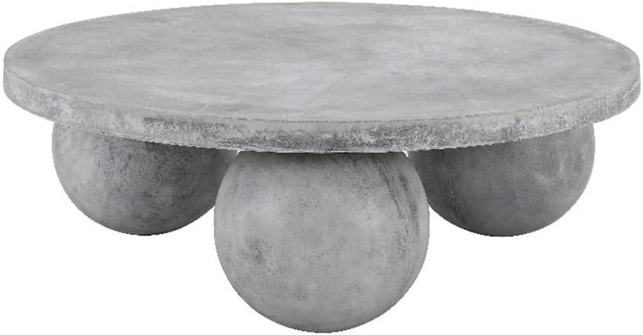 Dani Round Coffee Table Medium In Light Grey Concrete