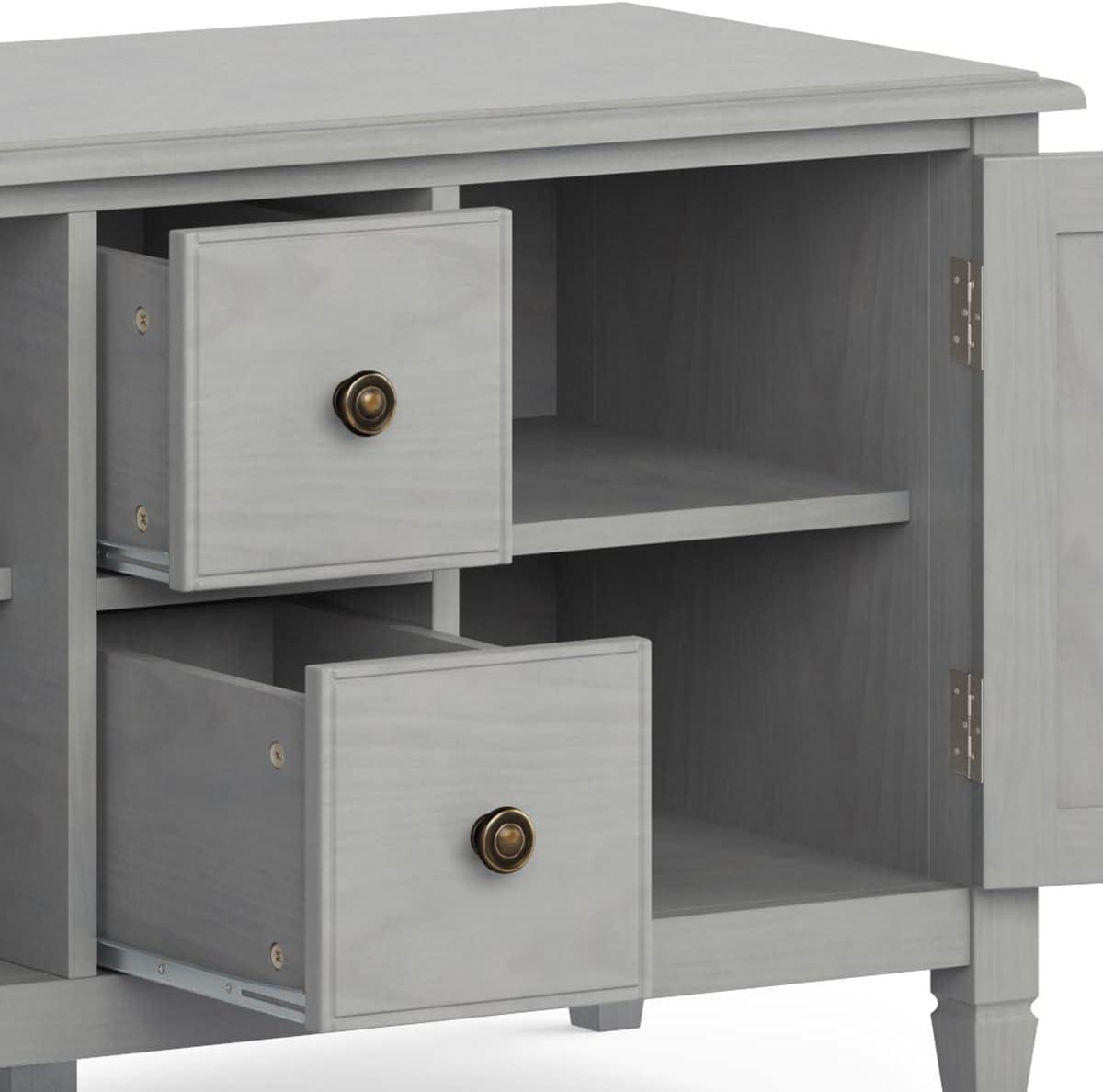 Simpli Home Connaught SOLID WOOD 72 inch Wide TV Stand For TVs up to 80 inches