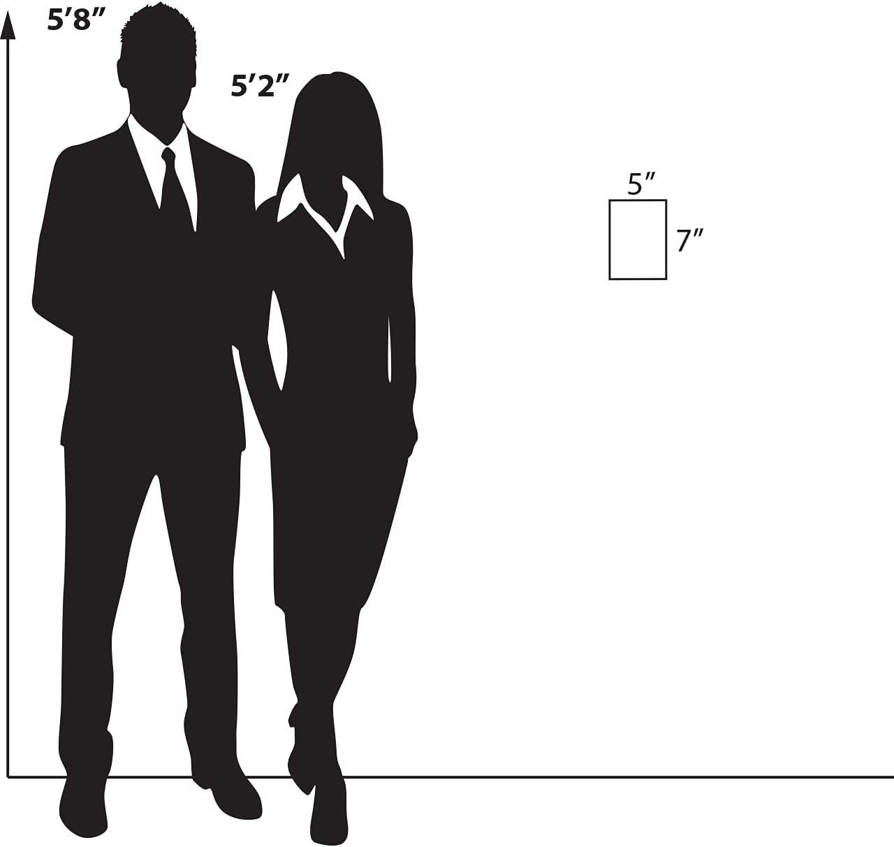 Azar Displays Clear Acrylic Magnet Back Sign Holder Frames 5" W x 7" H - Vertical / Portrait, 10-Pack (Set of 10)