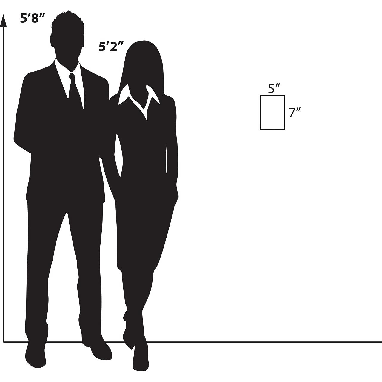 Azar Displays Clear Acrylic Magnet Back Sign Holder Frames 5" W x 7" H - Vertical / Portrait, 10-Pack (Set of 10)