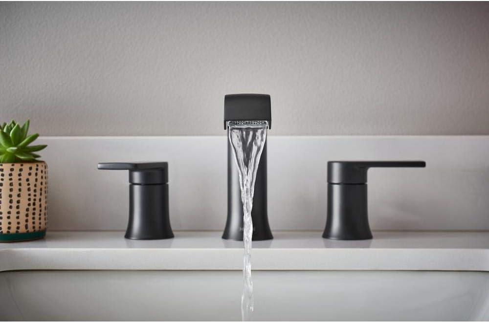 Moen Genta Matte Black Bathroom Faucet 8-16 in.