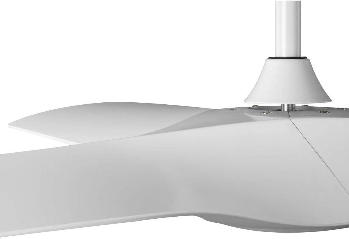 Ryne Collection 52" 3-Blade Matte White LED Transitional Indoor/Outdoor DC Ceiling Fan