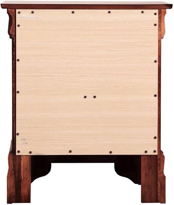 Cherry Stained 2-Drawer Engineered Wood Nightstand