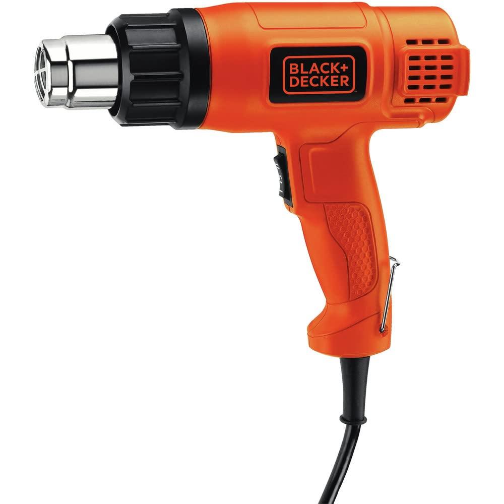 BLACK+DECKER HG1300 1350 W 120 V Corded Heat Gun, with 2 Temperature Settings, Orange