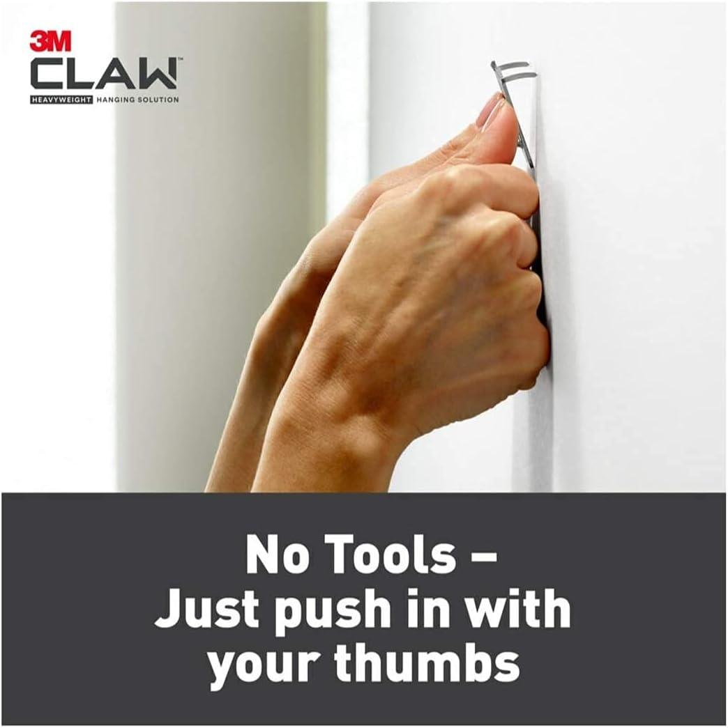 3M Claw Drywall Picture Hanger 65lb with Temporary Spot Marker + 2 hangers and 2 markers: Mirror & Picture Hanging Kit