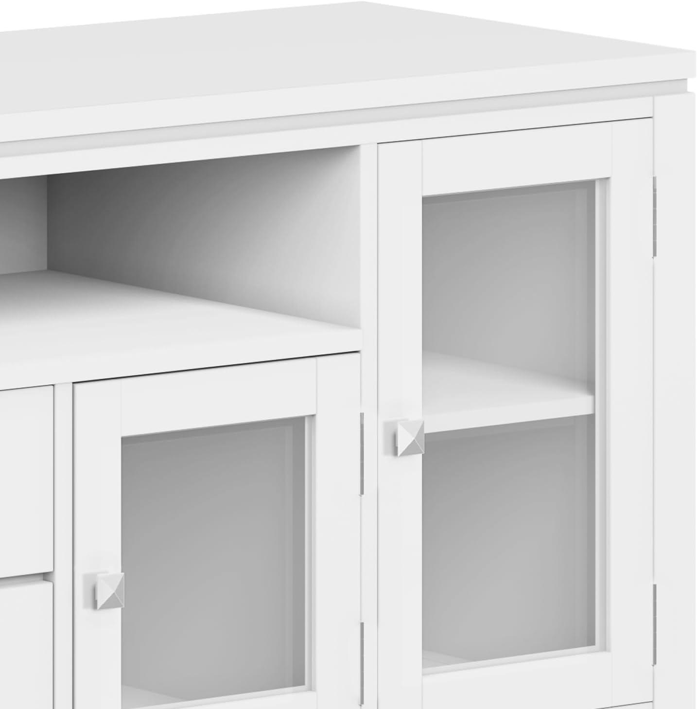 Simpli Home Cosmopolitan SOLID WOOD 72 inch Wide TV Media Stand For TVs up to 80 inches