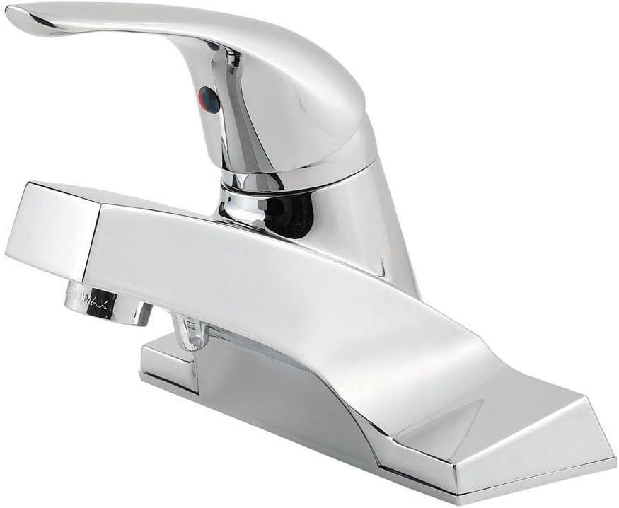 Pfister Pfirst Series Single Control 4" Centerset Bathroom Faucet in Polished Chrome