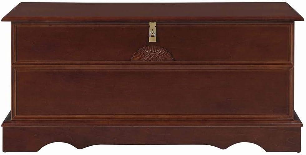 40" Brown Cedar Wood Transitional Storage Chest