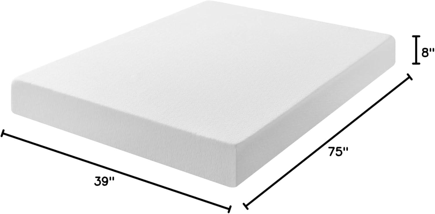 Twin Green Tea Memory Foam Mattress with Knitted Cover