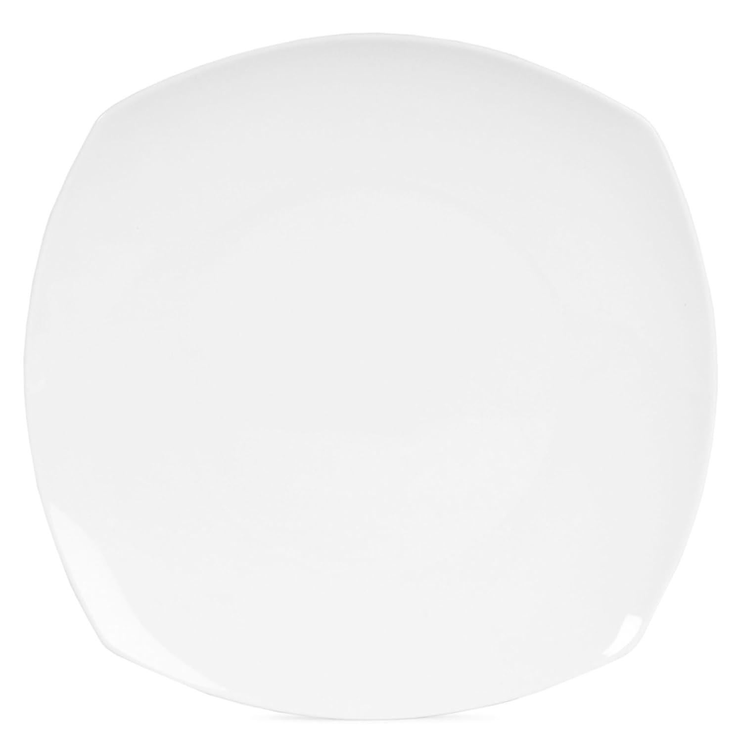 Fitz and Floyd Nevaeh White 12-Piece Lightweight Bone China Dinnerware Set, Service for 4