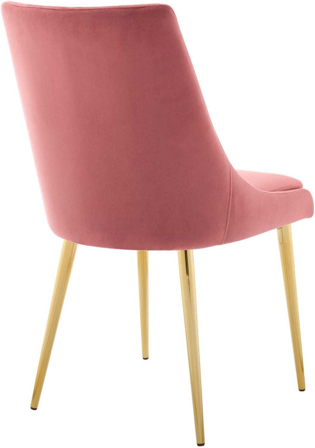 Modway Viscount Modern Accent Performance Velvet Dining Chair - Dusty Rose