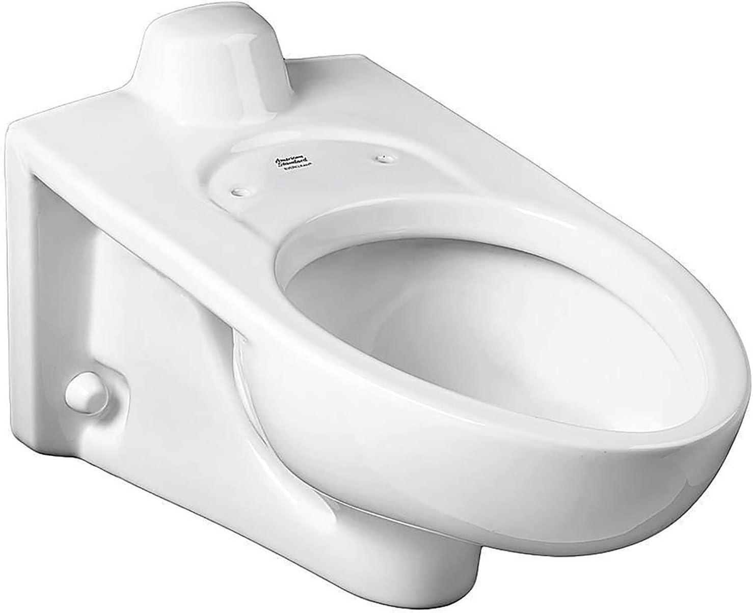 White Elongated Wall-Hung Ceramic Toilet Bowl