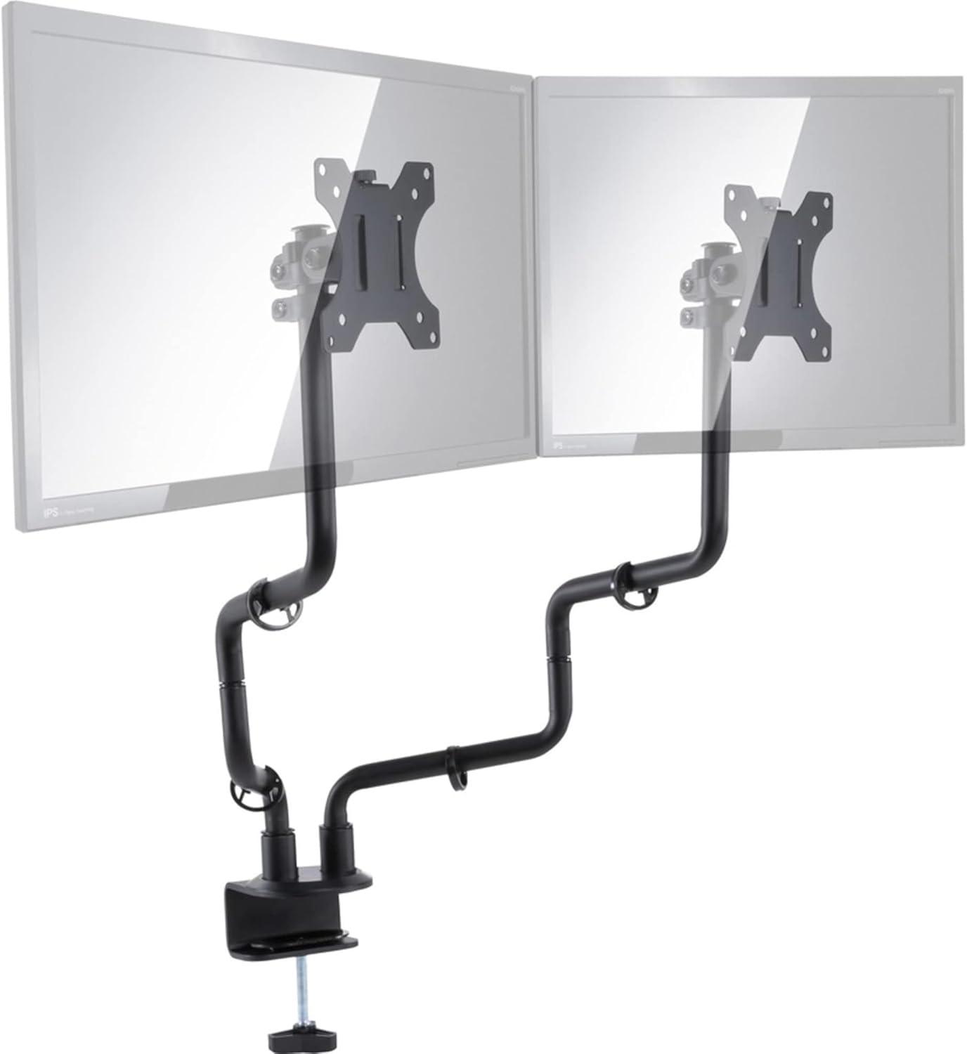 Metal Art Dual Monitor Arms, Black