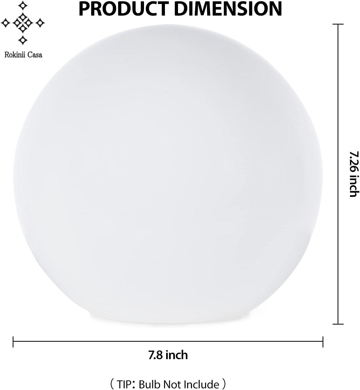 7.8 Inch Ball Table Lamp with Glass Shade, Ball Light Bookshelf Lamp for Bedroom, Dorm, Office and Bedroom Bookshelf Reading Decoration, Without Bulb