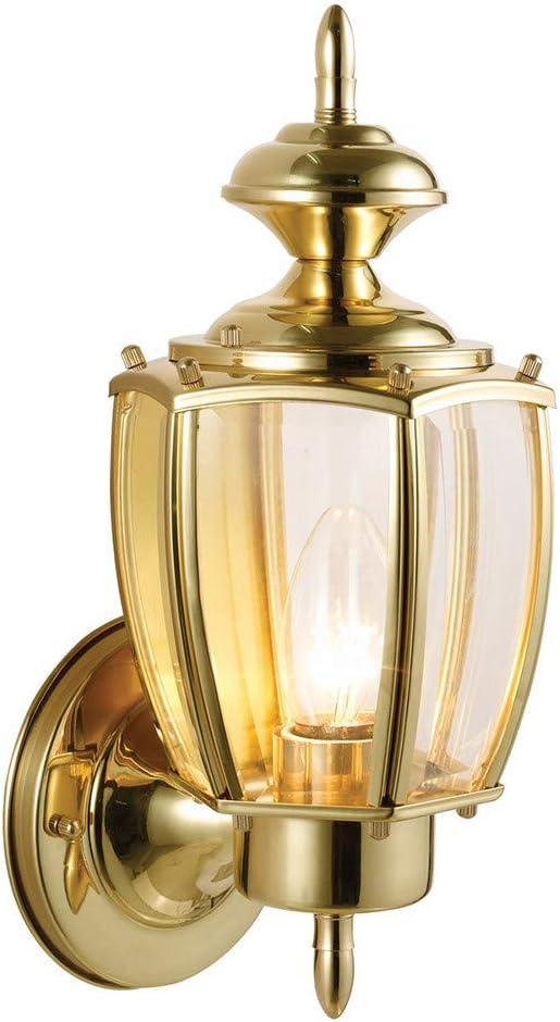 Design House  Jackson Outdoor Wall Lantern Sconce in Solid Brass