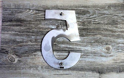 Barton Barton 6-Inch Floating Mount Steel House Number for Address Sign (Black)