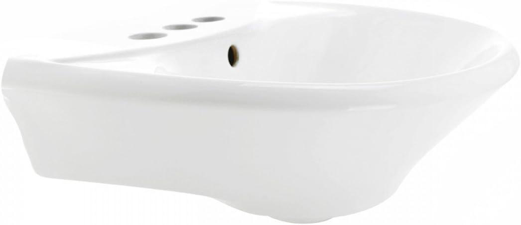 The Renovators Supply Inc. Ondine 14'' Reno-Gloss Vitreous China U-Shaped Bathroom Sink with Overflow