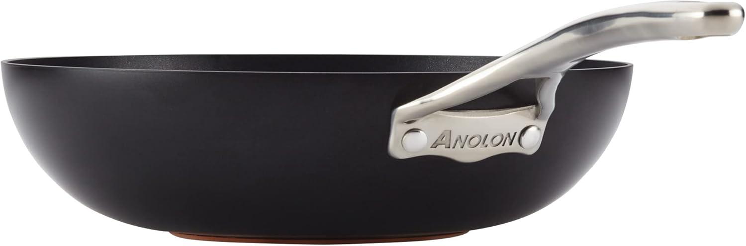 Onyx Black 12-Inch Hard-Anodized Nonstick Stir Fry Pan