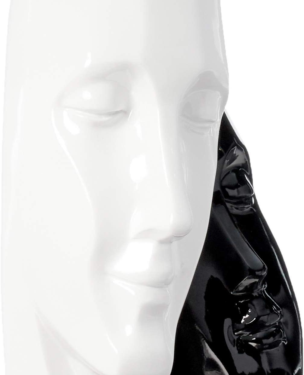 Design Toscano Lovers in Black and White Glass End Table