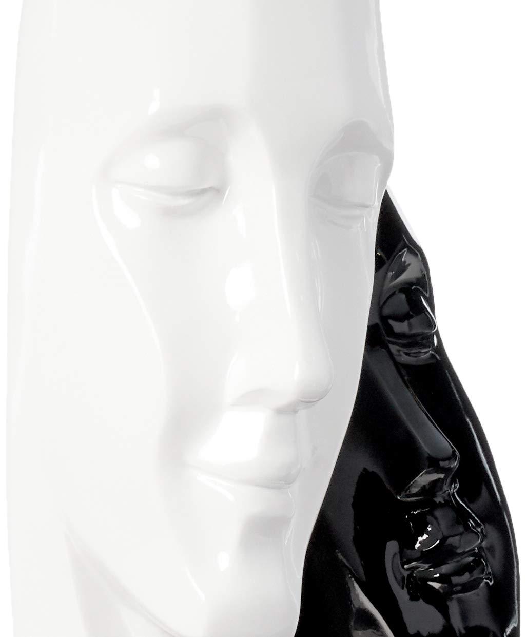 Design Toscano Lovers in Black and White Glass End Table