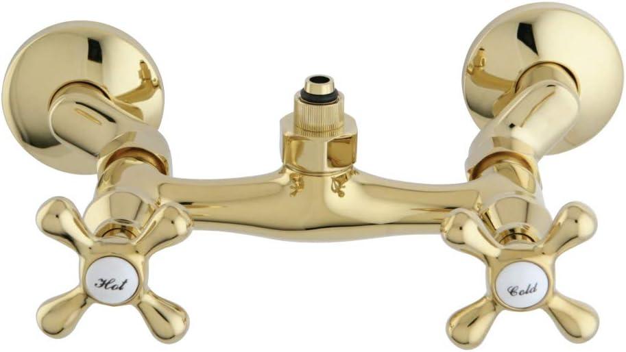 Kingston Brass Vintage Wall-Mount Tub Filler Faucet with Riser Adapter