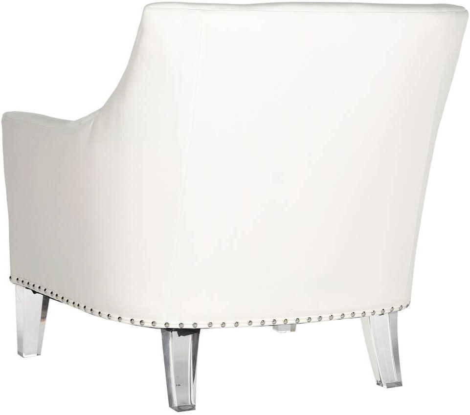 Burbank Acrylic Club Chair - MCR4214 - White/Clear - Safavieh