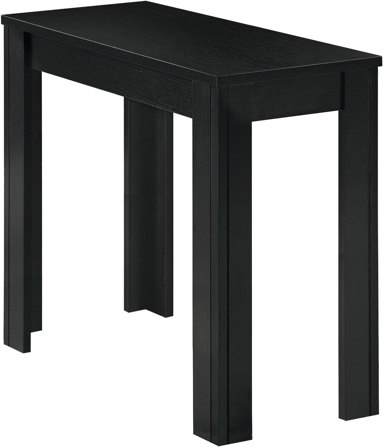 Monarch Specialties  Black Oak Accent Side Table - Black