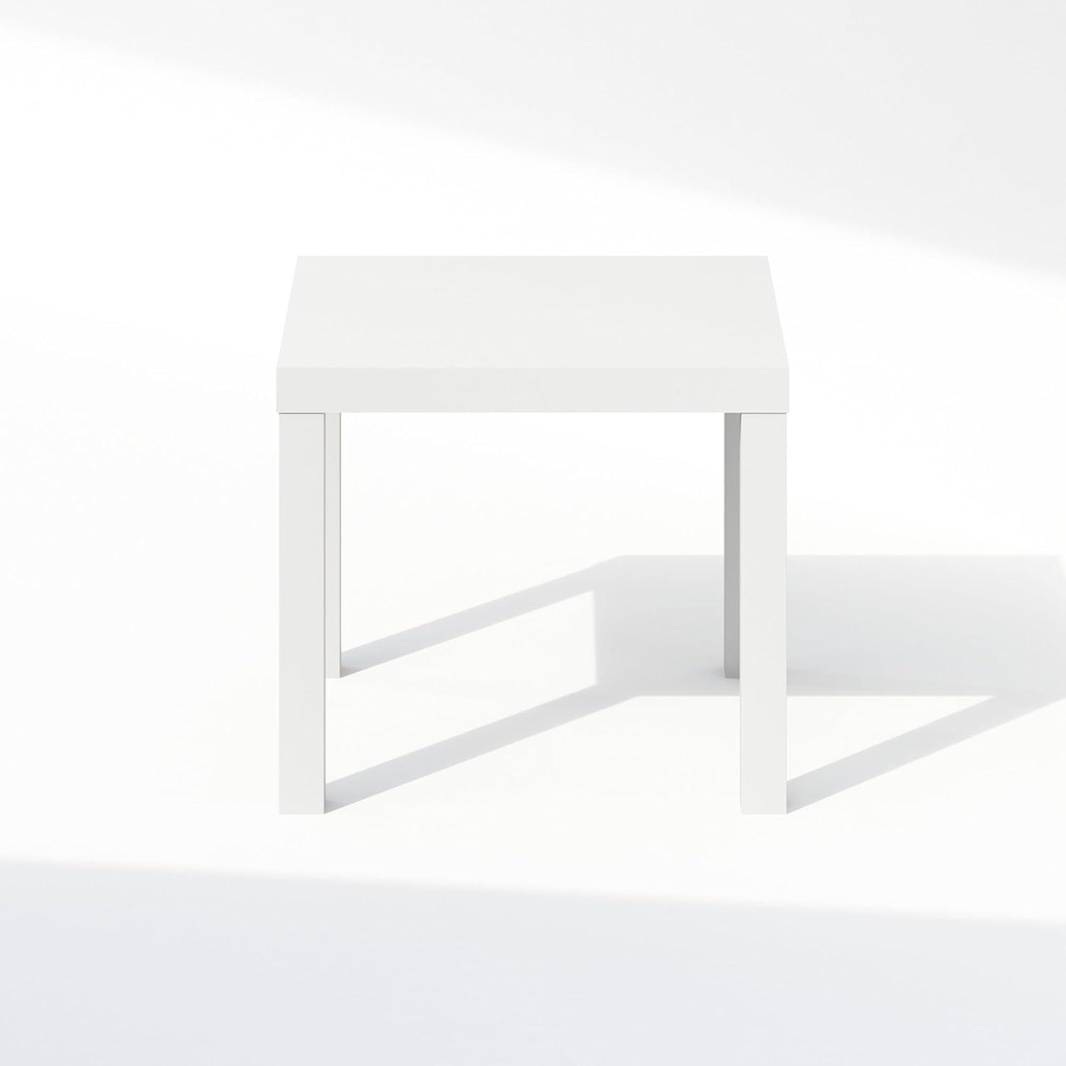 Furinno Simple Square Coffee Table, Side Table, White