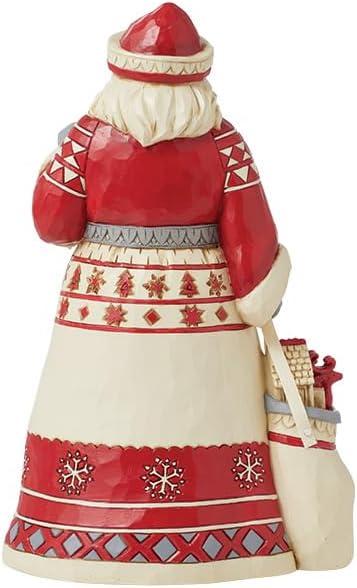 Nordic Noel Santa Red and White Resin Figurine