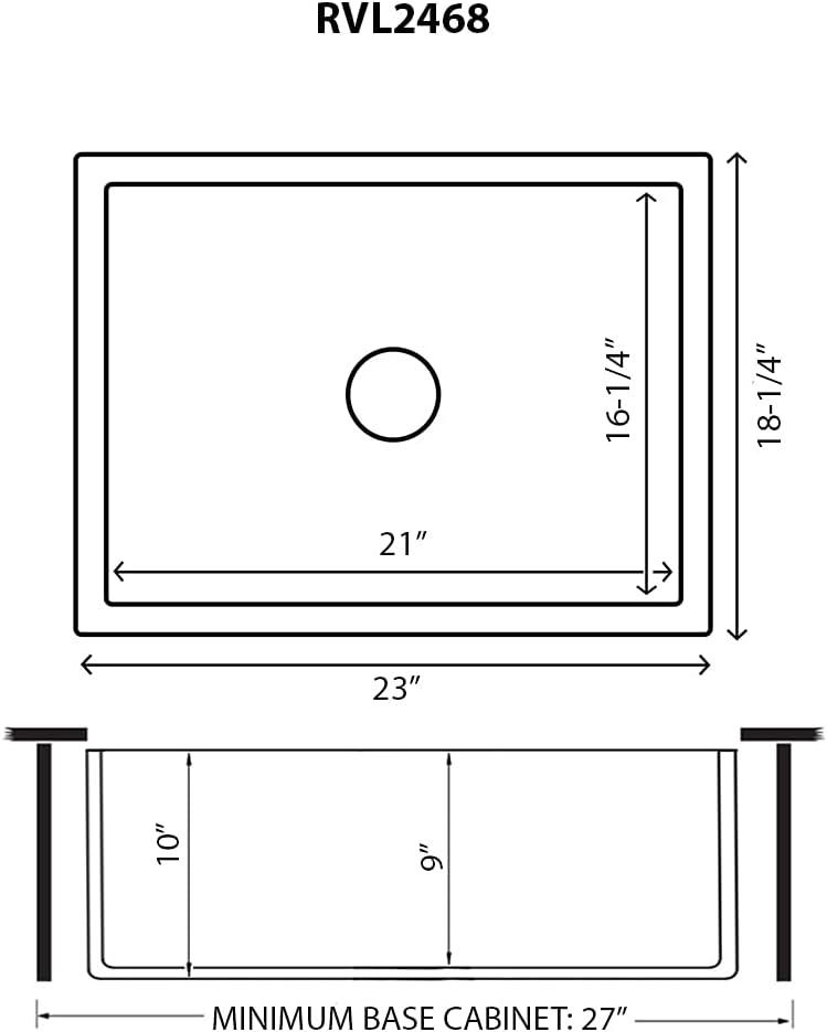 Ruvati 27-inch White Fireclay Farmhouse Kitchen Sink