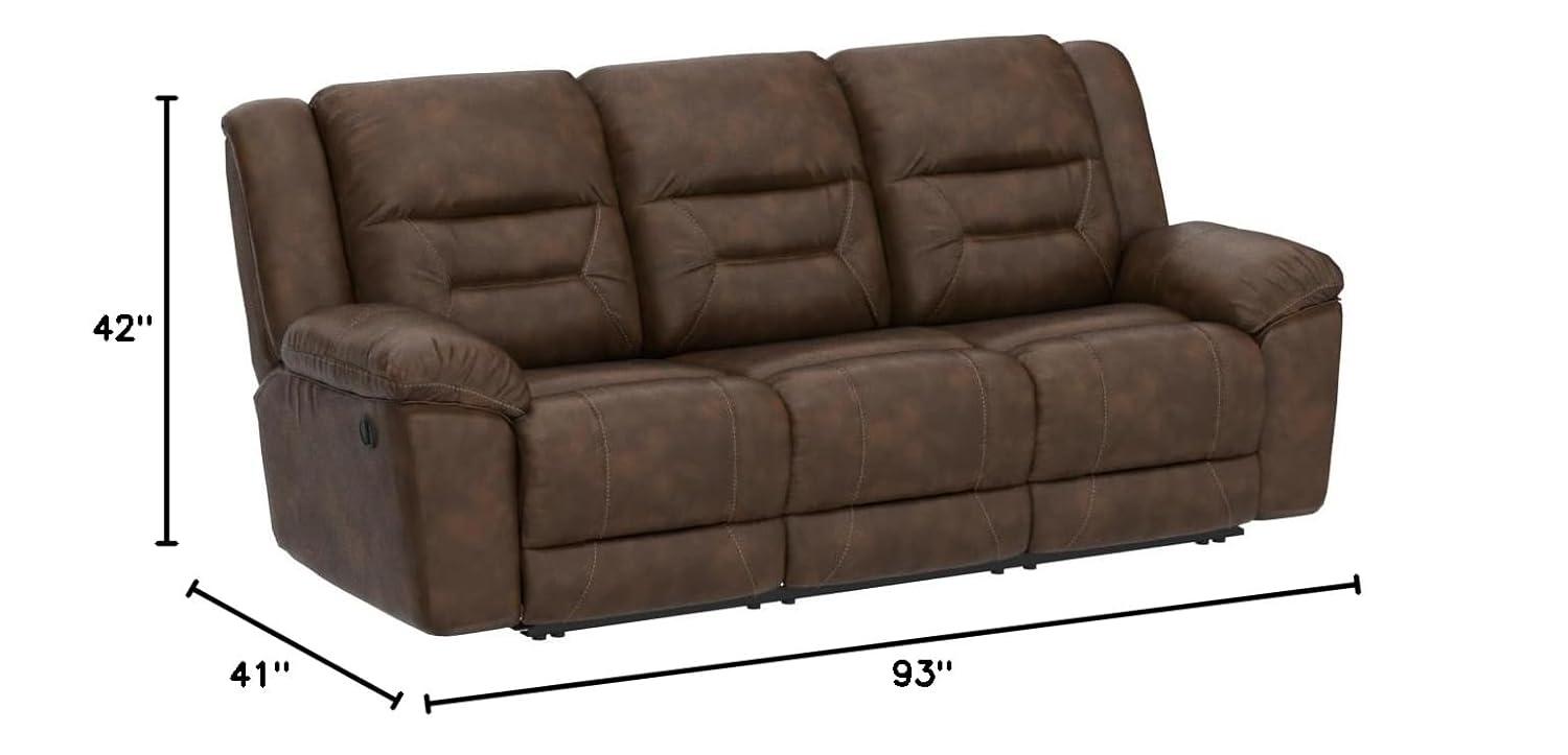 Signature Design by Ashley Stoneland Reclining Sofa in Chocolate