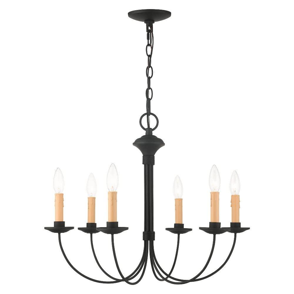 Livex Lighting Heritage 6 - Light Chandelier in  Black