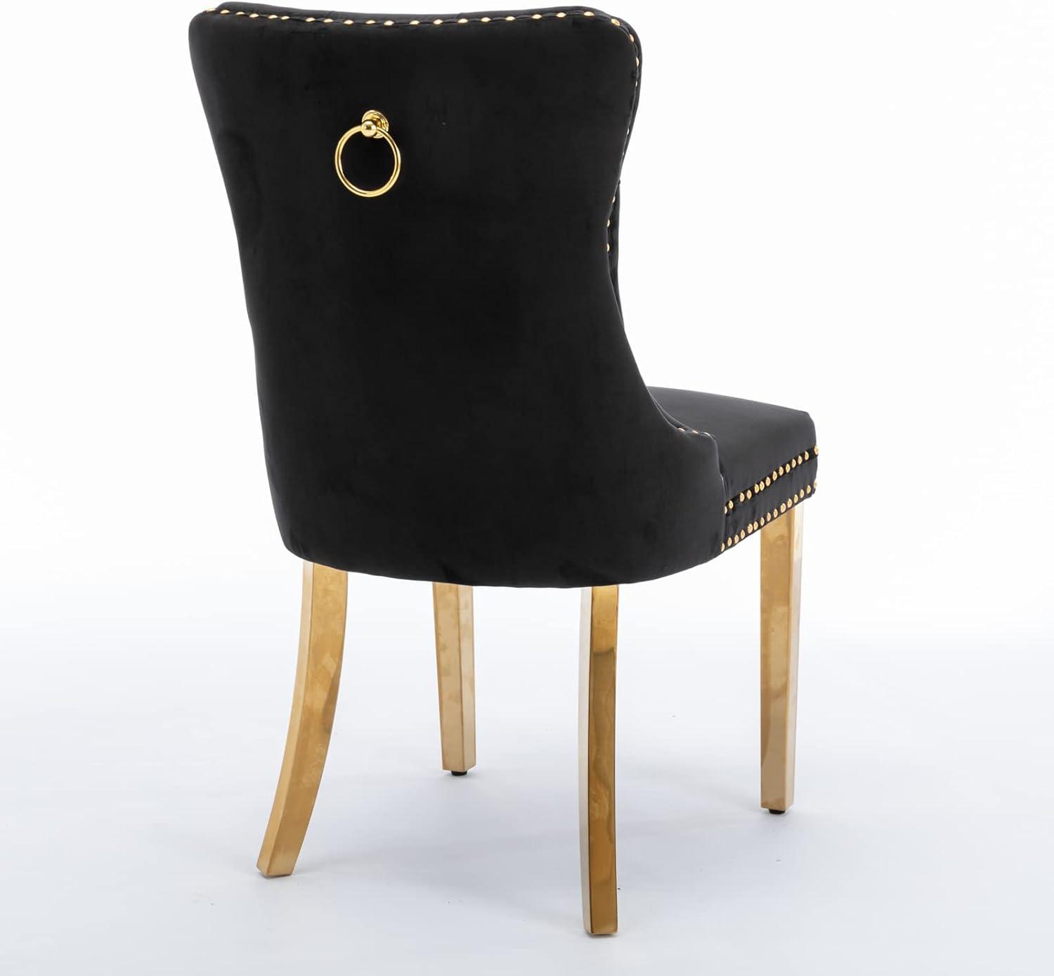 Alrick Tufted Velvet Wing Back Side Chair