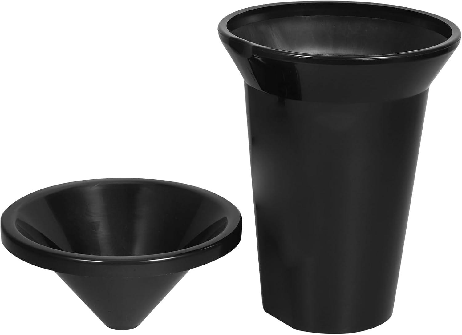 True Spittoon Plastic Wine Tasting Dump Bucket in Black