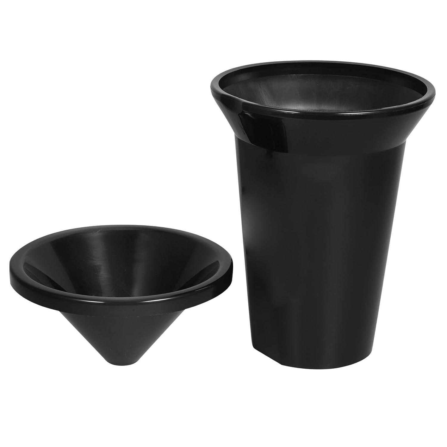 True Spittoon Plastic Wine Tasting Dump Bucket in Black