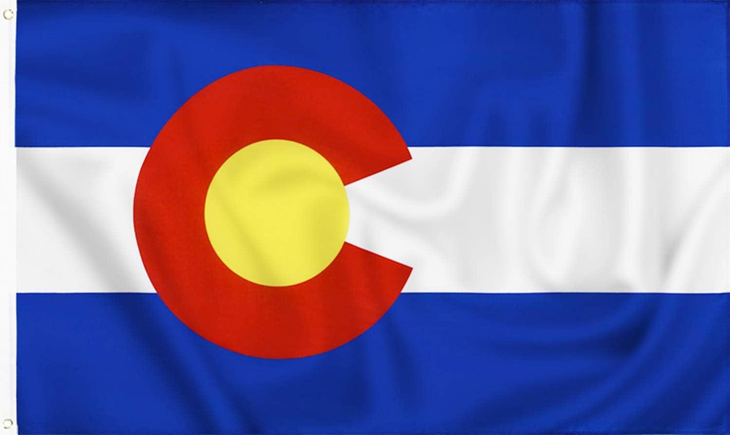 Colorado State Flag Polyester Fiber 3x5 Feet Flag, Bright Colors And Anti-ultraviolet Fade Flag Indoor Outdoor Banner