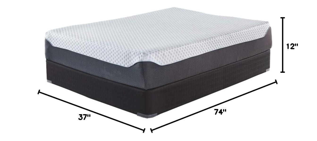 Signature Design by Ashley Chime Plush Charcoal Infused Memory Foam Mattress