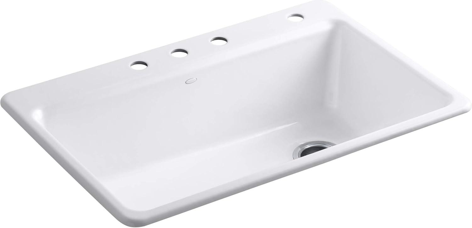 Riverby 33" L x 22" W x 9-5/8" Top-Mount Single Bowl Kitchen Sink W/ Accessories