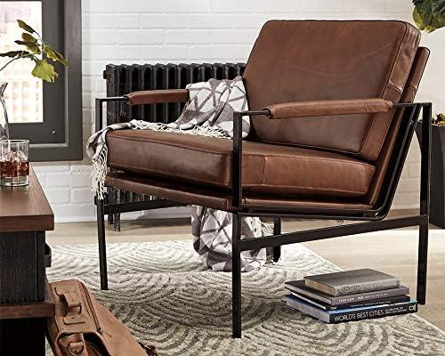 Signature Design by Ashley Contemporary Puckman Accent Chair Brown/Silver Finish