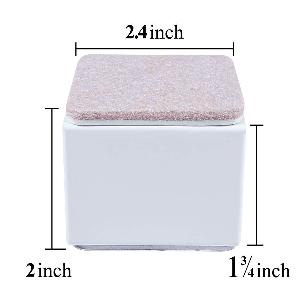 MAXAYA Bed And Furniture Risers, Heavy Square Chair So...