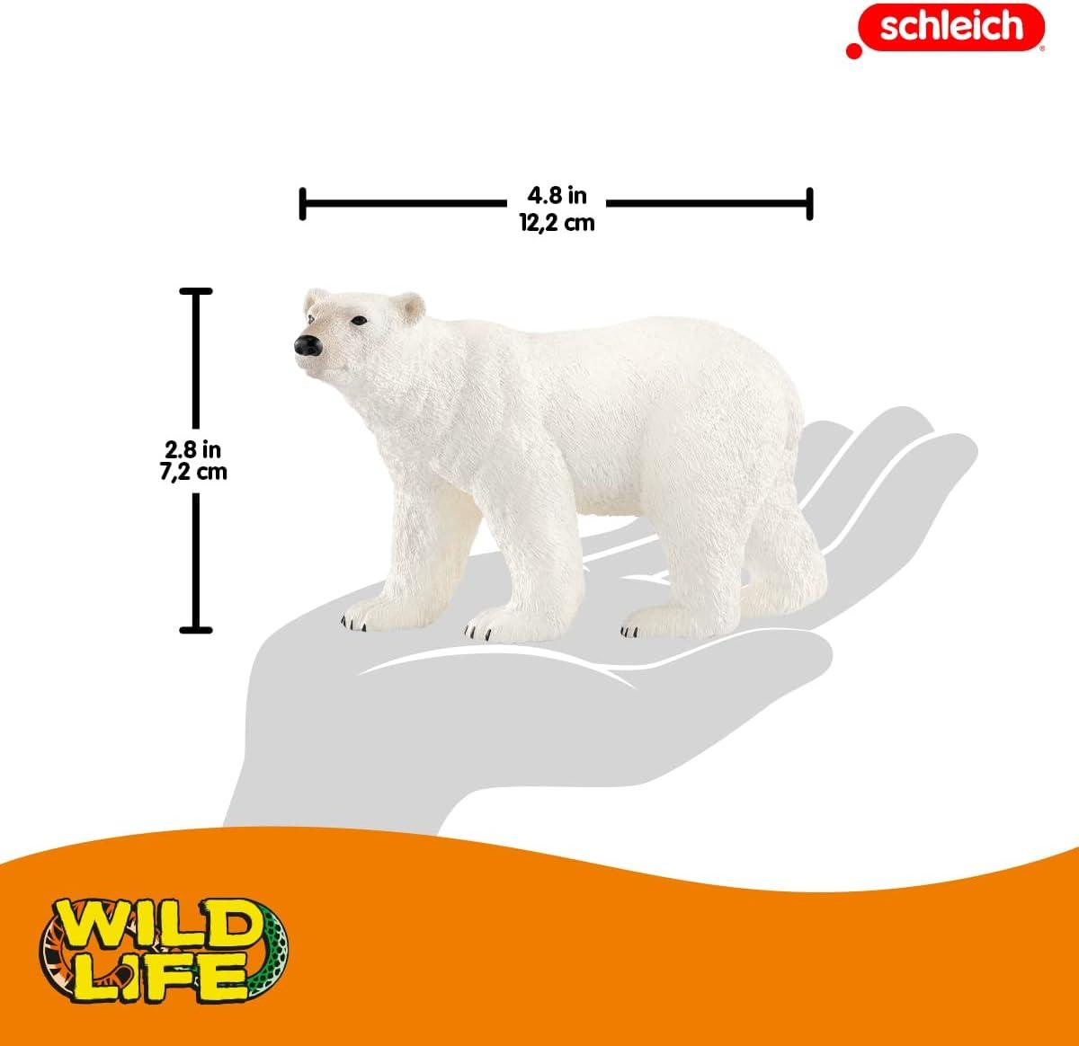 Schleich - Wild Life: Polar Bear Animal Toy Figurine Educational Playset, 1 pc