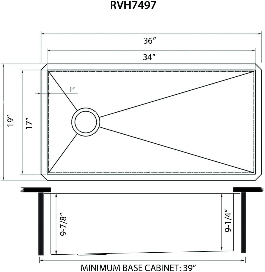 Ruvati Slope Bottom Offset Drain Reversible Kitchen Sink Undermount Stainless Steel