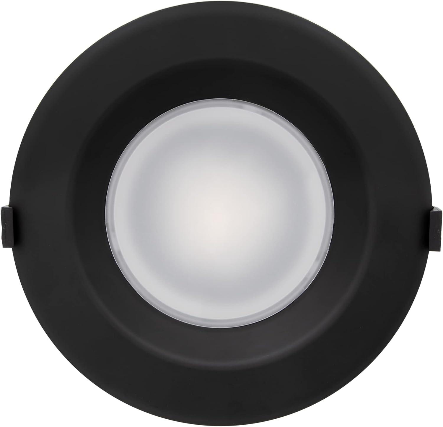 Maxxima 6 in. Recessed Commercial LED Downlight, Selectable Color Temperature / Wattage, Black Trim, Up To 1600 Lumens, UL Listed, 0-10V Dimmable