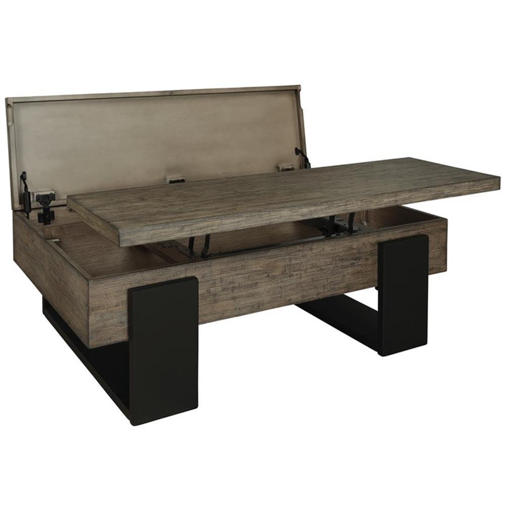 Progressive Furniture Winter Park Wood Lift-Top Cocktail Table in Brown/Black