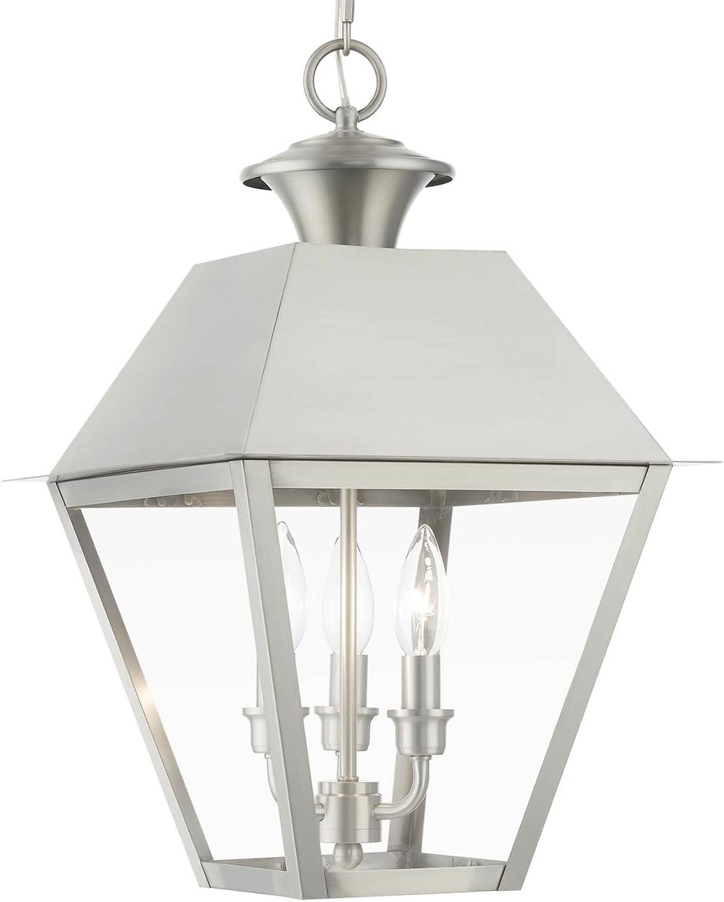 Livex Lighting Wentworth 3 - Light Pendant in  Brushed Nickel