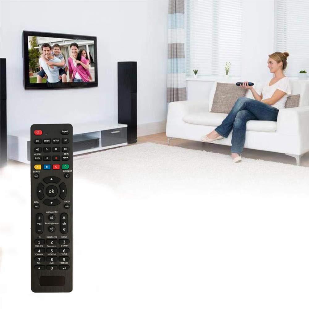 Universal Remote for Samsung,LG, Sony, Sharp, Vizio, Philips, Toshiba, Hitachi, RCA, Sanyo, JVC, TCL, Hisense, Vestel, Seiki, Insignia, Magnavox, haier, Panasonic, Smart TVs-Simple Settings Requi