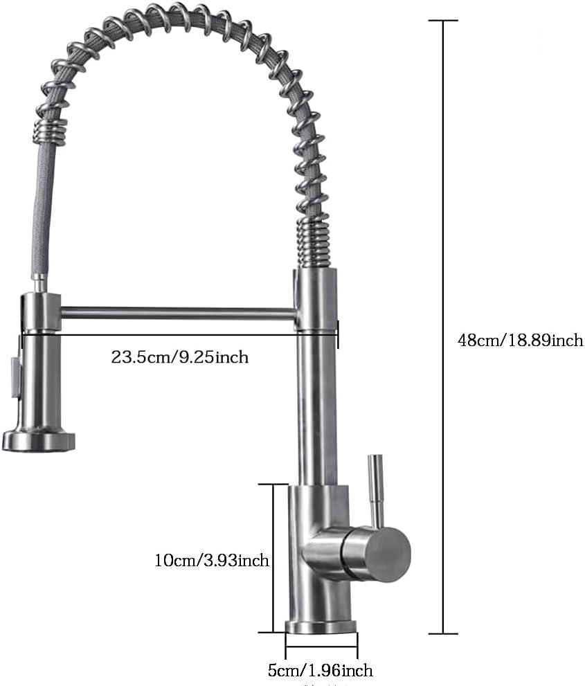 Brushed Nickel Single Handle Pull Down Kitchen Faucet