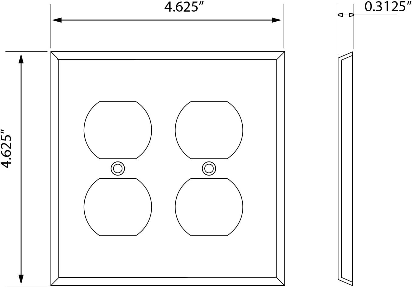 New York 2-Gang Duplex Outlet Wall Plate