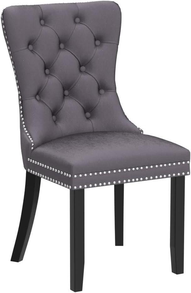 Rosdorf Park High-end Tufted Velvet Upholstered Nailhead Dining Chair