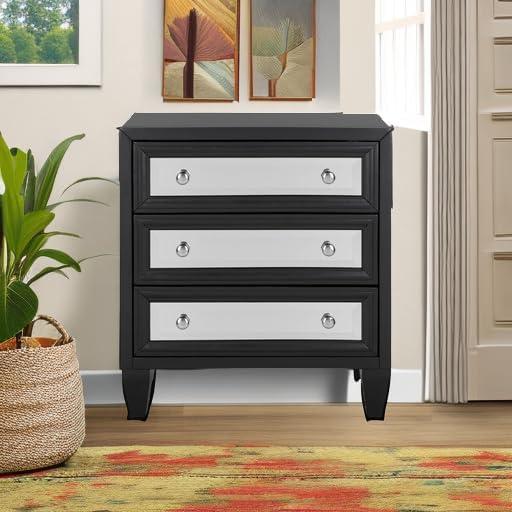 Marlon 3 Drawer Chest - CHS9202 - Black - Safavieh